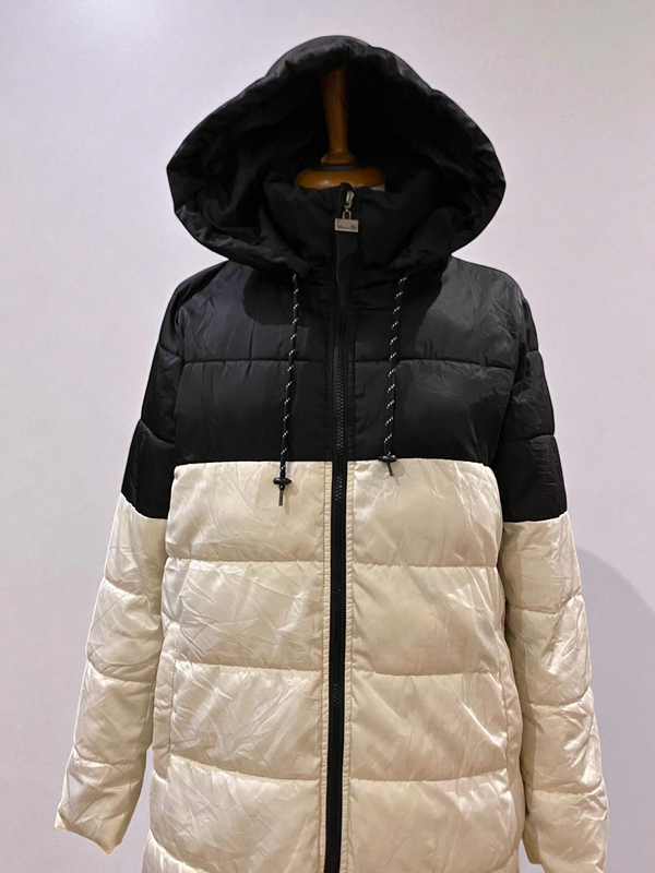Primark Black & White Hooded Puffer Jacket (Men)
